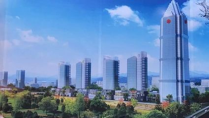 南充金融中心二期施工进行中,工期1675天.